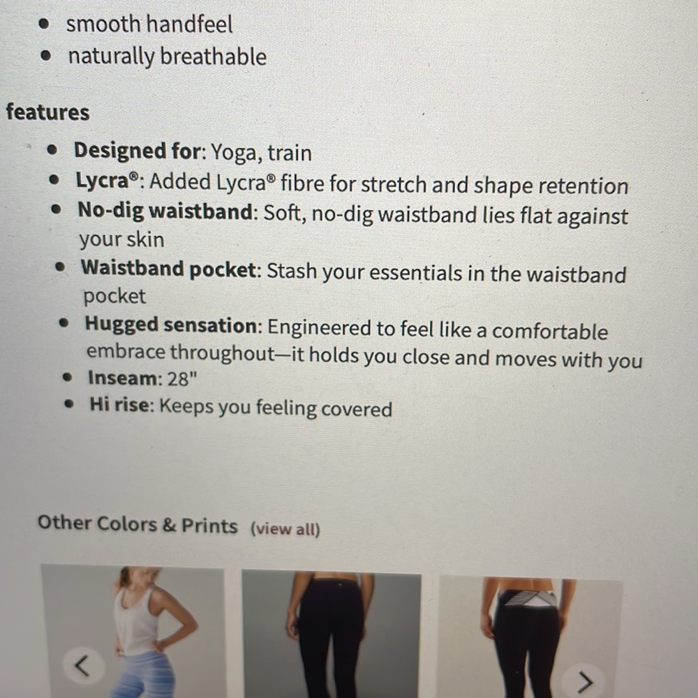 Lululemon Wunder Under leggings in Shibori print sz 4 - Picture 8 of 8